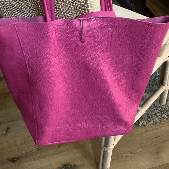 Vera Pelle Pink large soft leather Tote Made in Italy - Picture 5 of 11